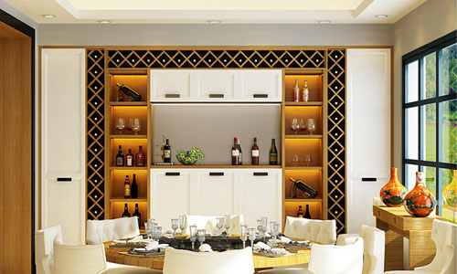 新中式全屋定制酒柜效果圖